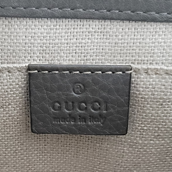 GUCCI GRAY PYTHON GREENWICH CLUTCH WITH SHOULDER STRAP - Picture 6 of 15